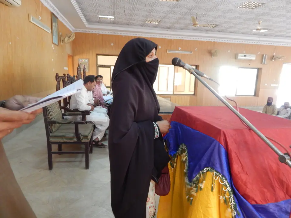 A speaker addressing a seminar